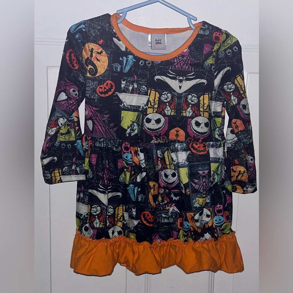 Girls Size Xs Dash Of Glitter Nightmare Before Christmas Dress